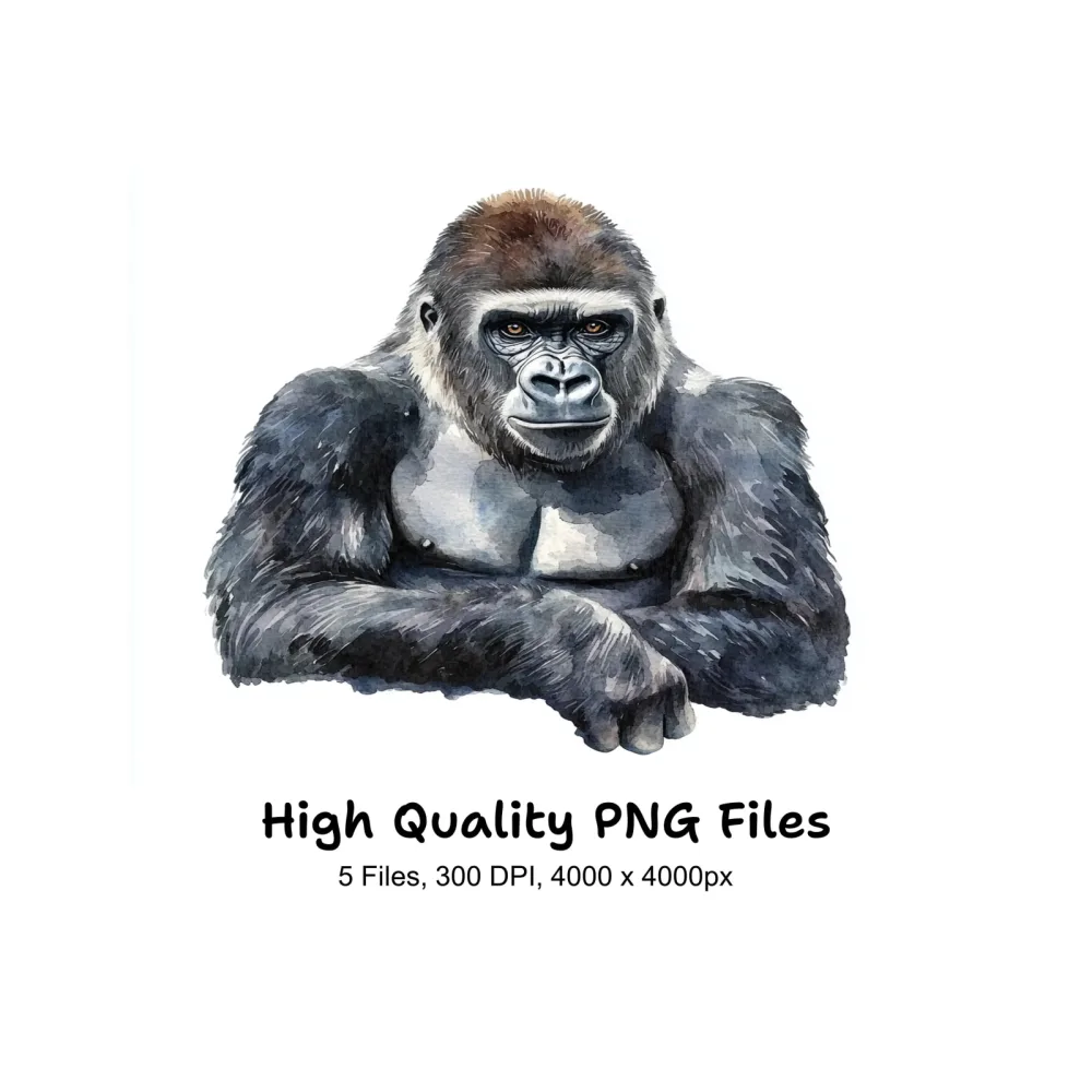 Gorilla Clipart Bundle