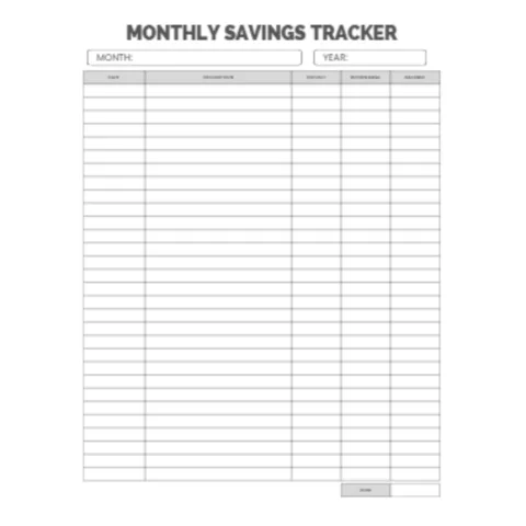 Monthly Savings Tracker Bundle