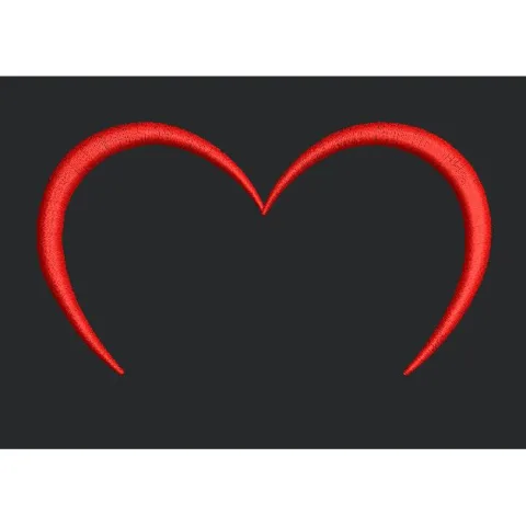 Heart Outline Embroidery Design
