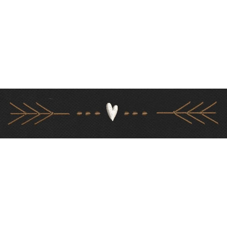 Heart In Arrows Embroidery Design