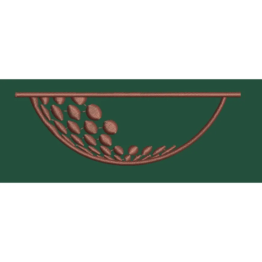Woven Basket Motif Embroidery Design