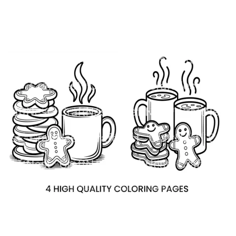 Hot Cocoa and Cookies Coloring Books