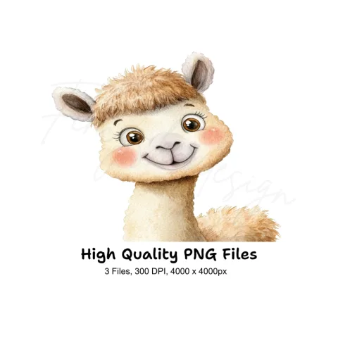 Cute Llama Clipart Bundle