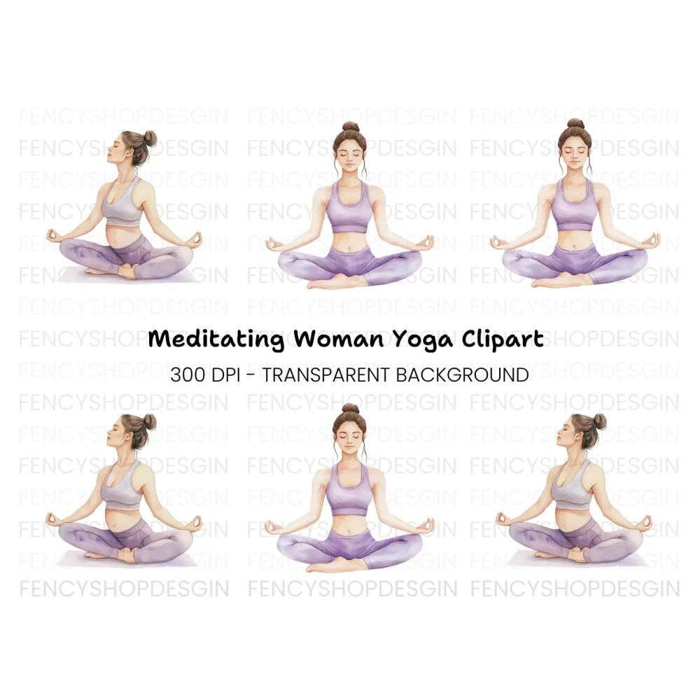 Yoga Poses Clipart Bundle