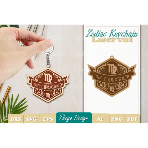 Zodiac Keychain SVG Bundle