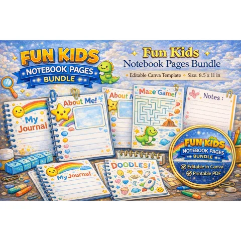 Fun Kids Notebook Journal