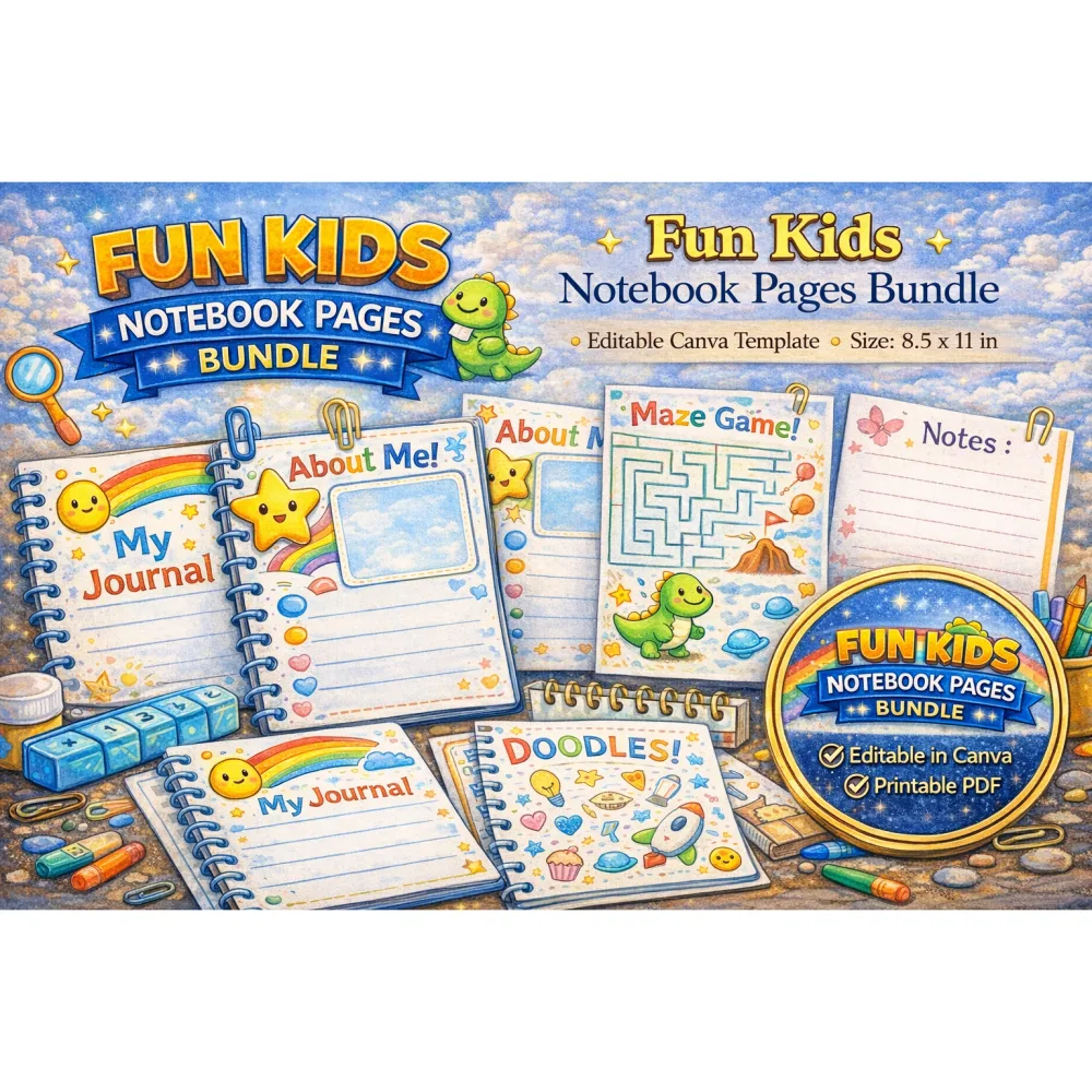Fun Kids Notebook Journal