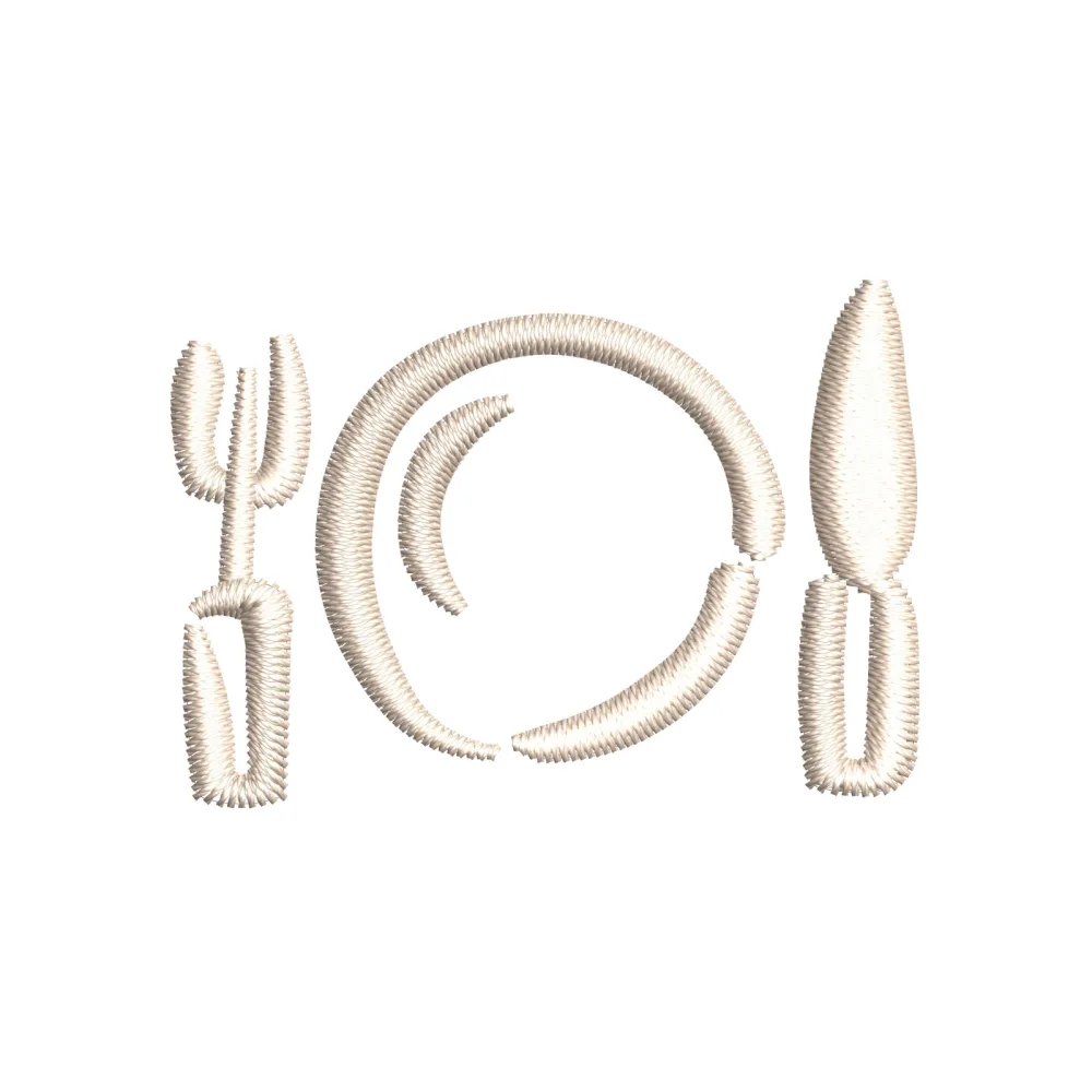 Dinning Set Embroidery Design
