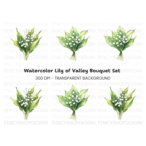 Lily of the Valley Clipart Bundle