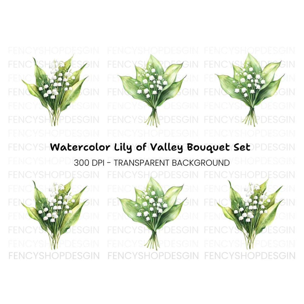 Lily of the Valley Clipart Bundle
