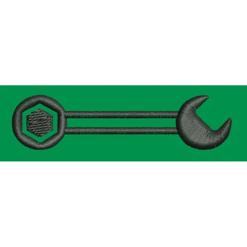 Double Ended Combination Spanner Embroidery Design