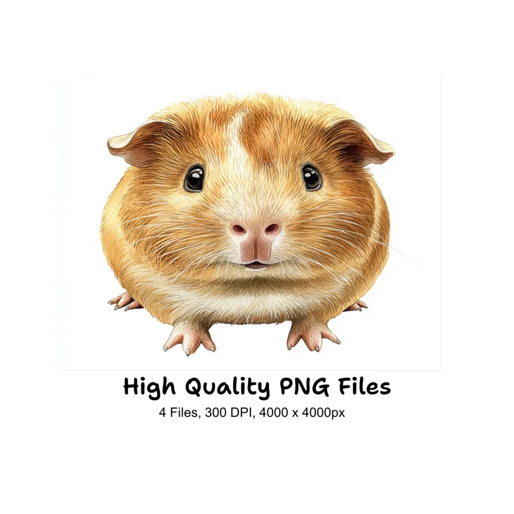 Cute Guinea Pig Clipart Bundle