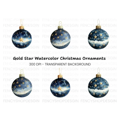 Christmas Ornaments Clipart Bundle