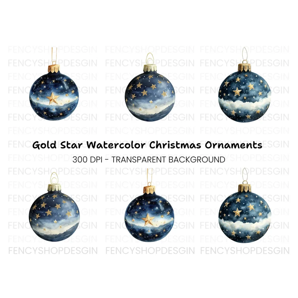 Christmas Ornaments Clipart Bundle
