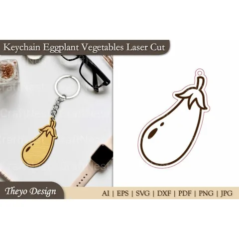 Keychain Vegetables SVG Bundle