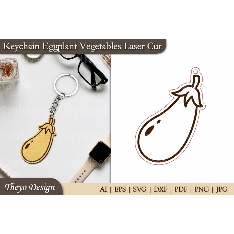 Keychain Vegetables SVG Bundle