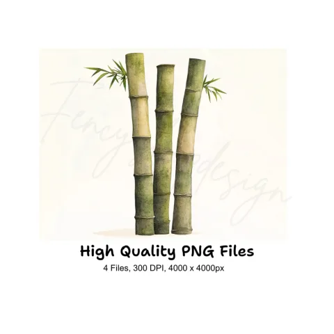 Lush Bamboo Forest Clipart Bundle