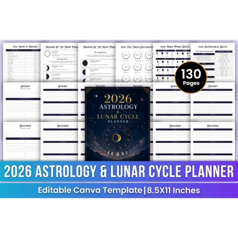 Astrology Lunar Cycle Planner