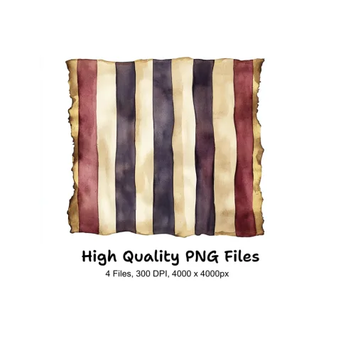 Vintage Patriotic Striped Clipart Bundle