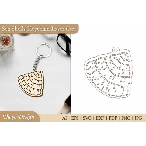 Sea Shells Keychain SVG Bundle