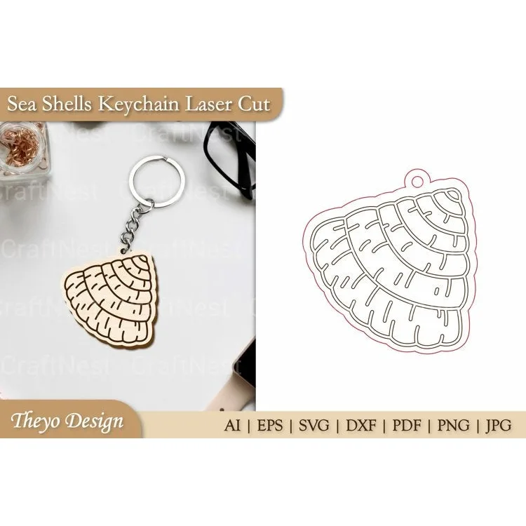 Sea Shells Keychain SVG Bundle