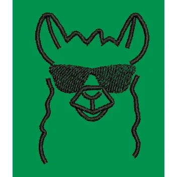 Llama Embroidery Design