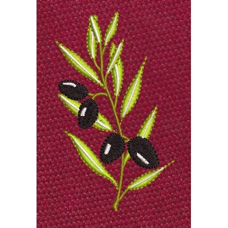 Olive Branch Embroidery Design