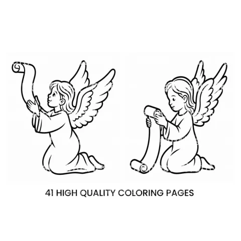 Cute Angelic ChoirFun Coloring Books