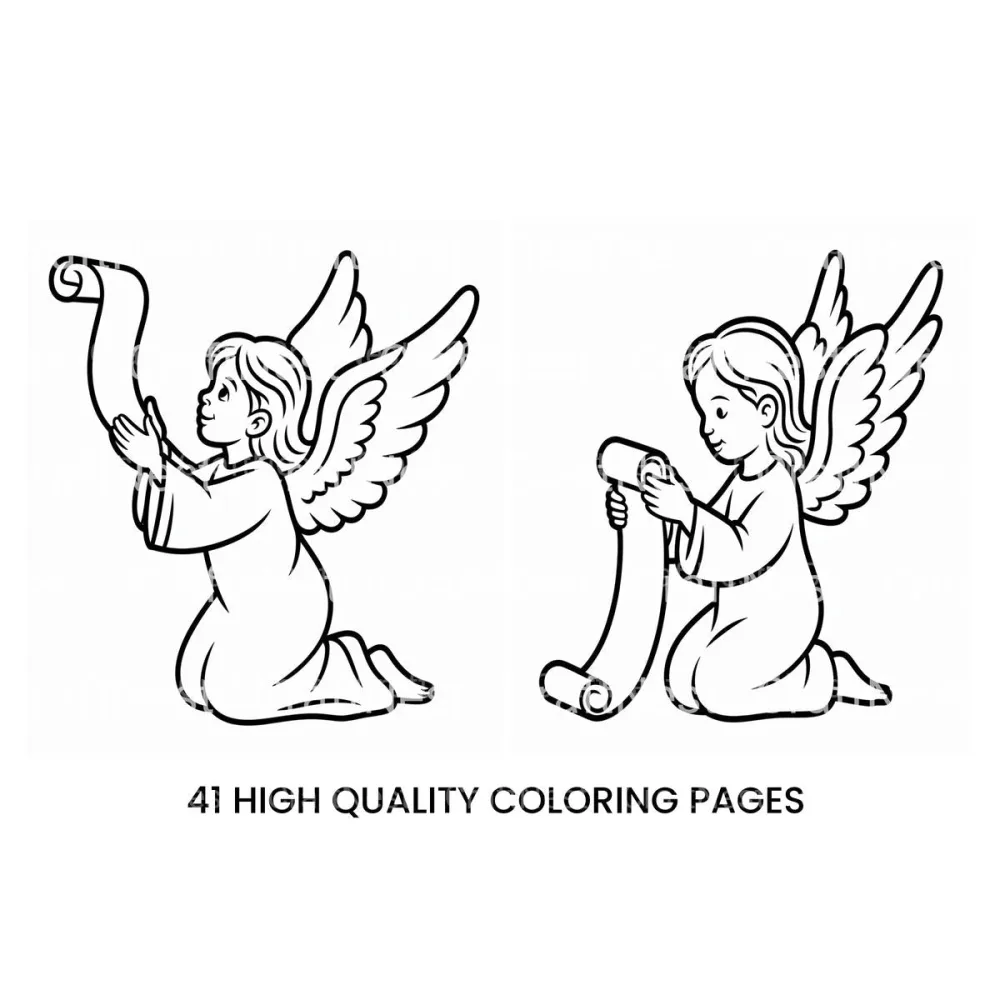 Cute Angelic ChoirFun Coloring Books