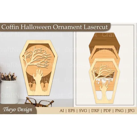 Coffin Ornament SVG Bundle