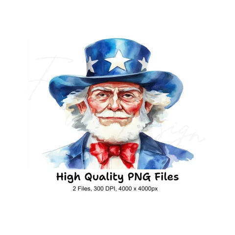 Uncle Sam Portrait Clipart Bundle