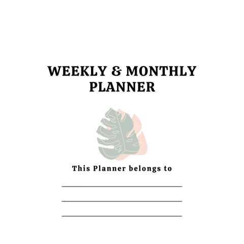 Weekly & Monthly Planner Bundle