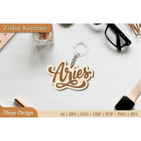 Zodiac Key Chain SVG Bundle
