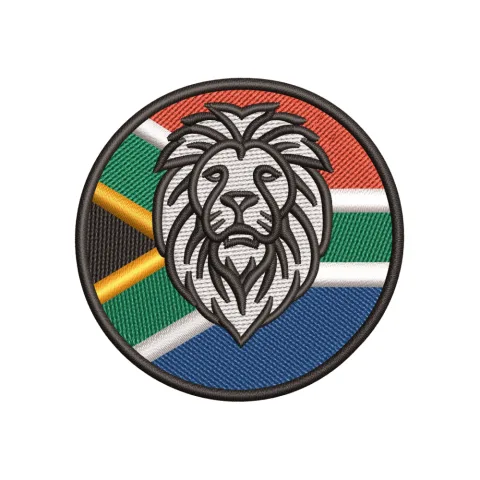 South Africa Lion Embroidery Design