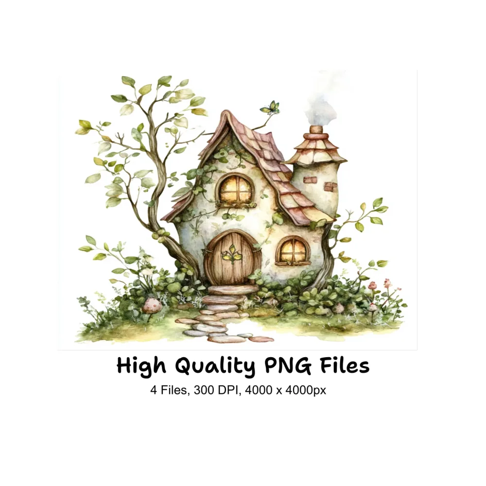 Enchanted Forest Dwelling Clipart Bundle