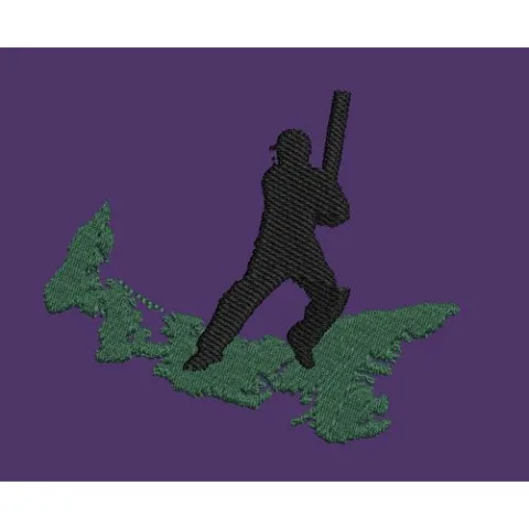 Geographic Striker Silhouette Embroidery Design