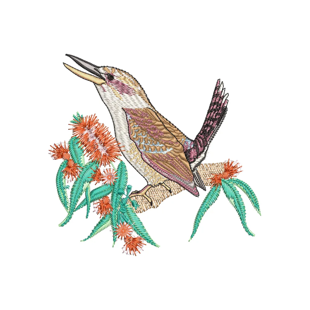 Kookaburra Embroidery Design