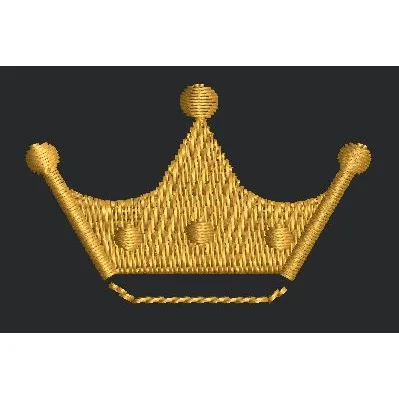 Golden Monarch Coronet Embroidery Design