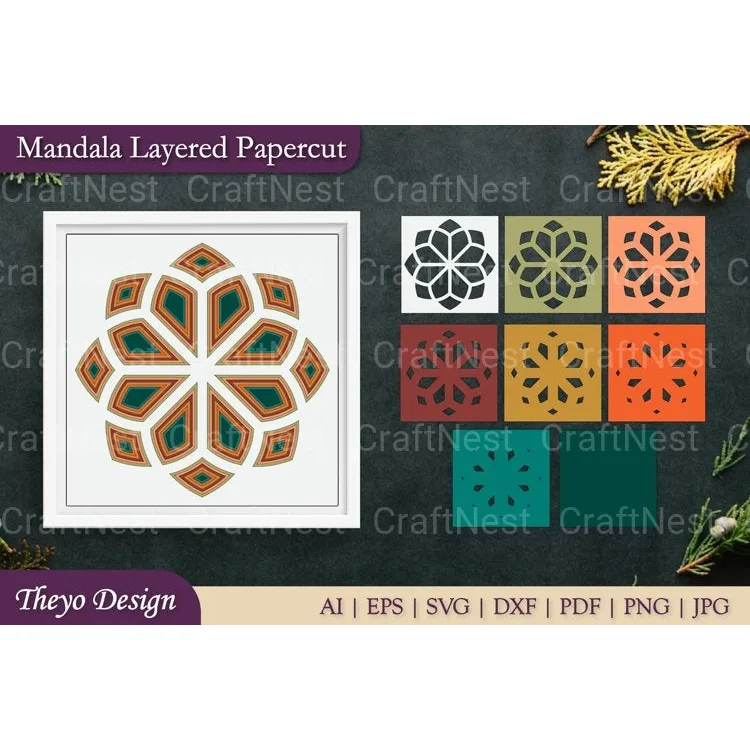 Mandala Layered Papercut SVG Bundle