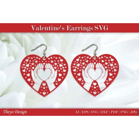 Valentine Earrings SVG Bundle