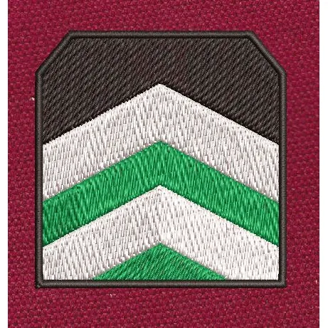 Chevron Patch Green Embroidery Design