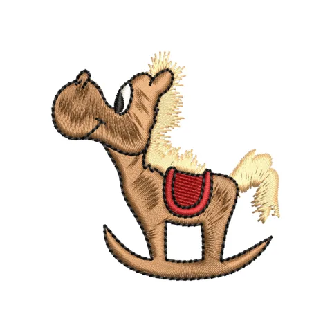 Rocking Horse Embroidery Design