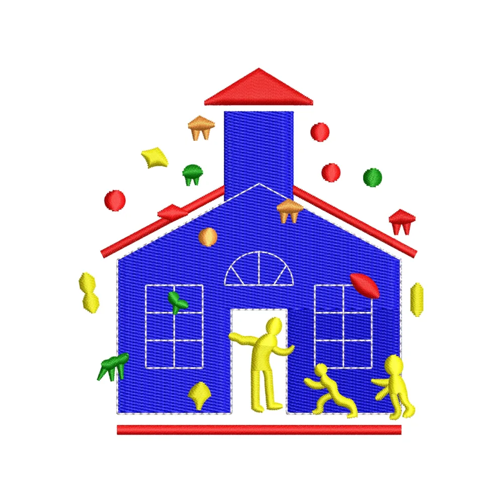 Happy Home Embroidery Design