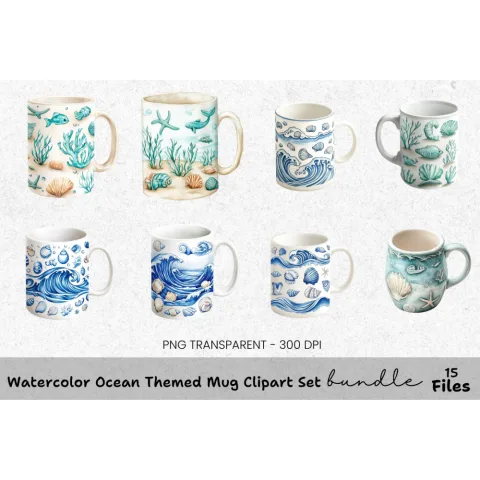 Ocean Themed Clipart Bundle