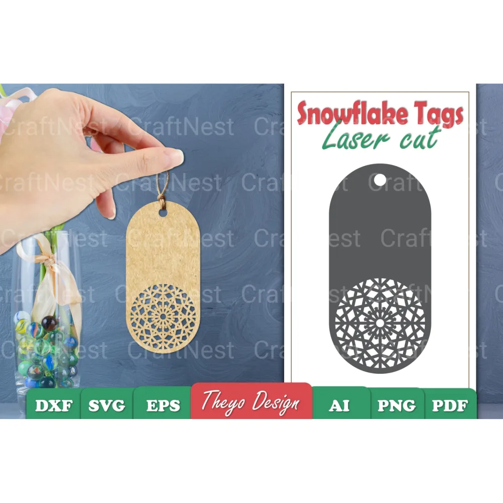 Snowflake Tags SVG Bundle