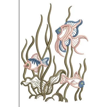 Colorful Fish Embroidery Design