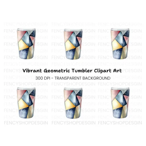 Geometric Tumbler Clipart Bundle