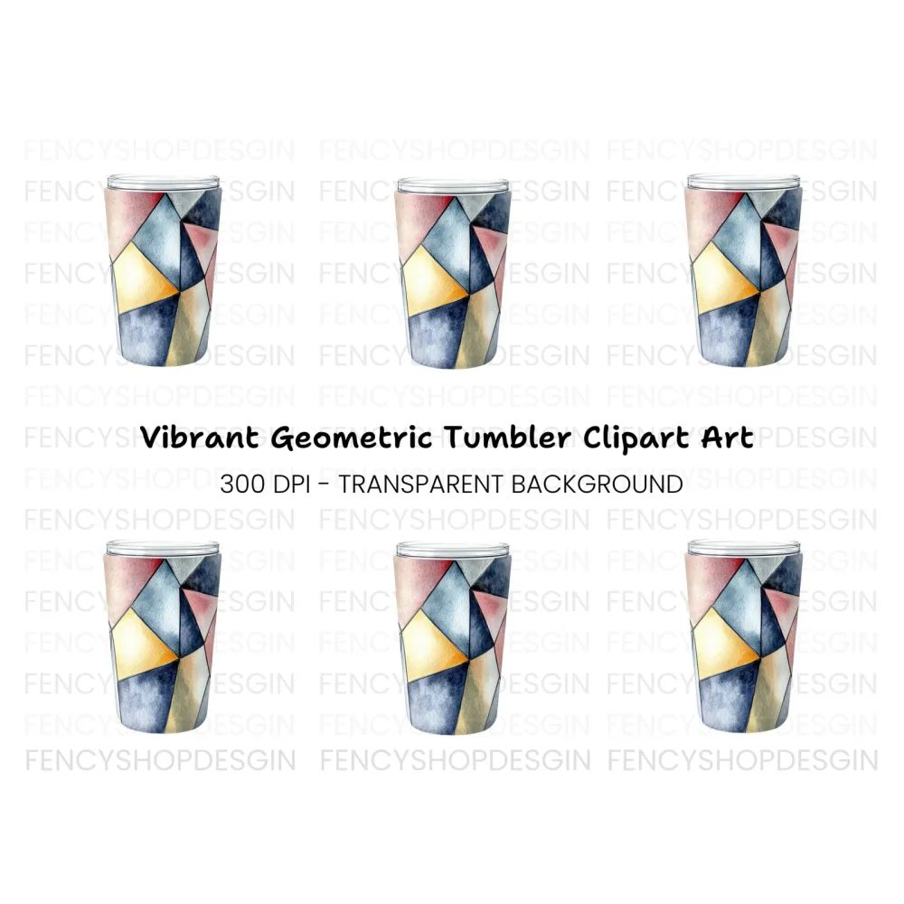 Geometric Tumbler Clipart Bundle
