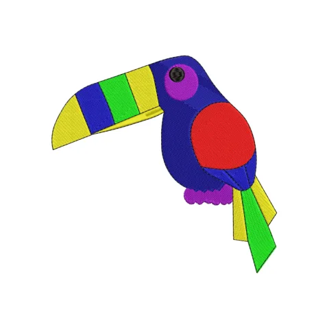 Colour Bird Embroidery Design