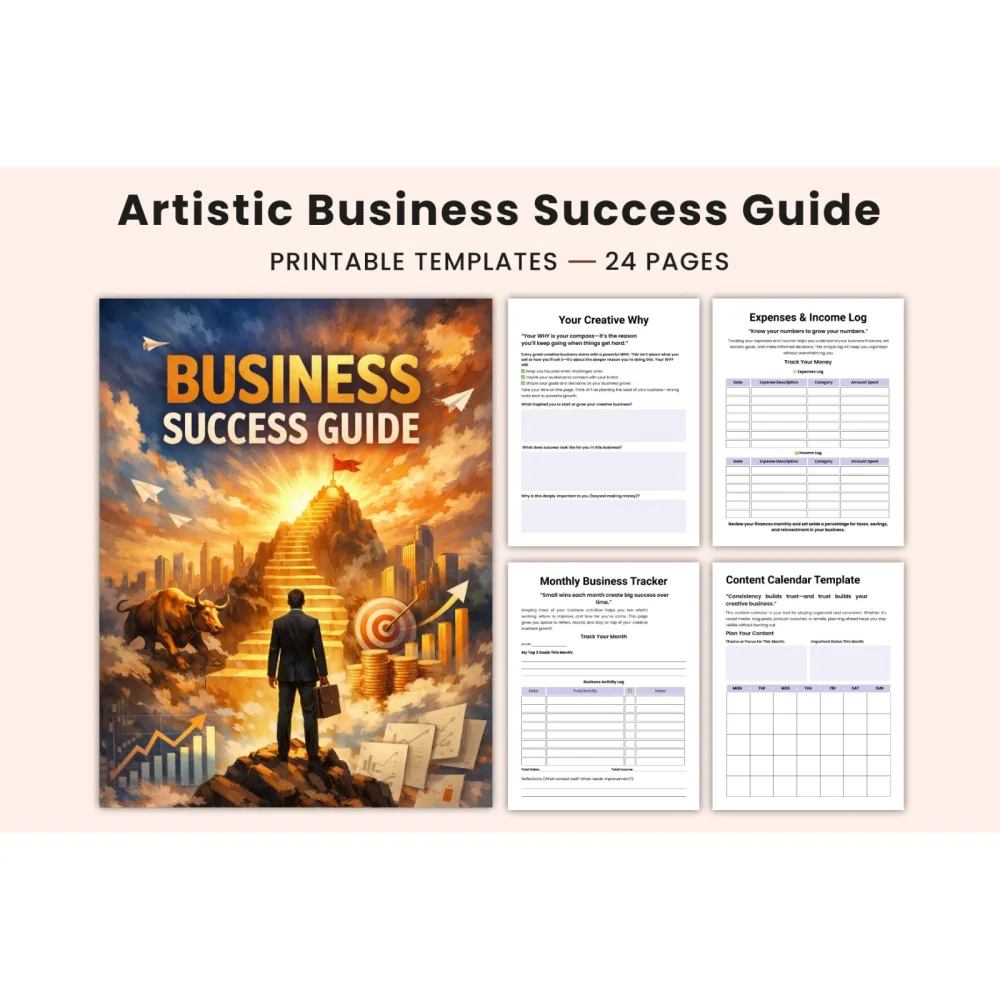 Artistic Business Success Guide Planner